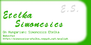 etelka simoncsics business card